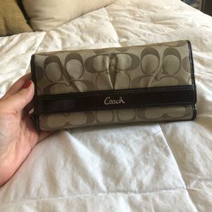 Coach wallet and check holder